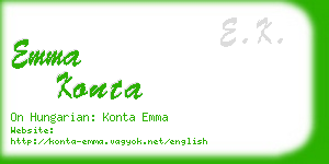 emma konta business card